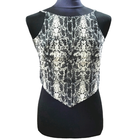 Pelican Cove Tops - Vtg Backless Snakeskin 90's Halter